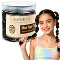 Kanprincess Black Mini Rubber Hair Ties for Kids & Toddlers - Pack of 1000