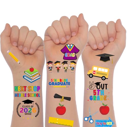 5th Grade Graduation Temporary Tattoos 110pcs