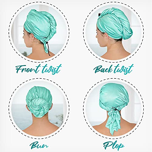 Fast Drying Microfiber Hair Towel Wrap with Detangling Brush