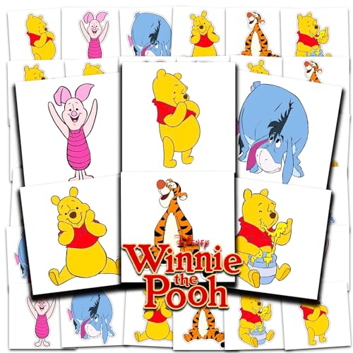 Winnie the Pooh Temporary Tattoos 72-Pack | 2" Party Favors