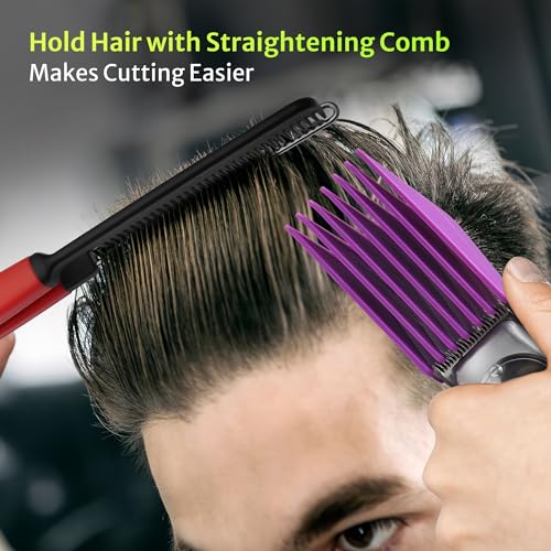 Extra Long Clipper Guards Set Compatible with Andis Master, Oster Fast Feed, Andis AAC-1, GC, LCL, ML, PM-1, PM-2,PM-4, RCAC,RS-1,US-1, Size: #10-20 (Length: 1.25"- 2.5¡±), with straighting comb
