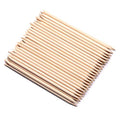 A-Wood 100 Pcs Orange Wooden Nail Sticks Double Sided Cuticle Pusher Manicure Pedicure Tool