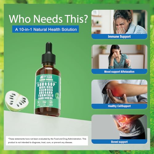 Soursop Bitters Liquid Drops 10-in-1 with Sea Moss & Turmeric
