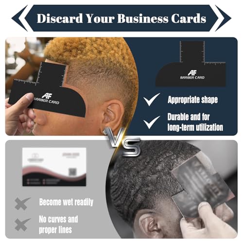 Barber Hairline Guide Card with Measurement - Reusable Stencil