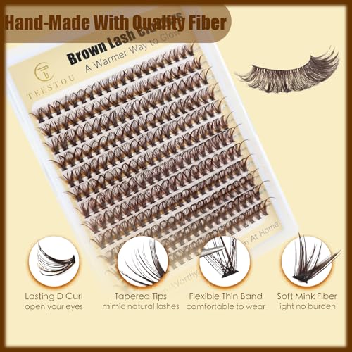 Dark Brown 40D Lash Clusters 10-16mm 240pcs