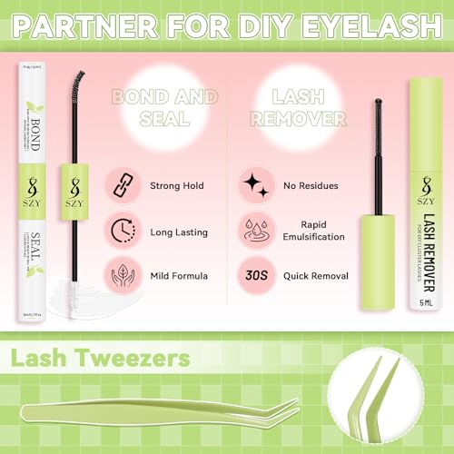 Fairy Lash Clusters Kit 154Pcs DIY Eyelash Extensions Wispy Natural
