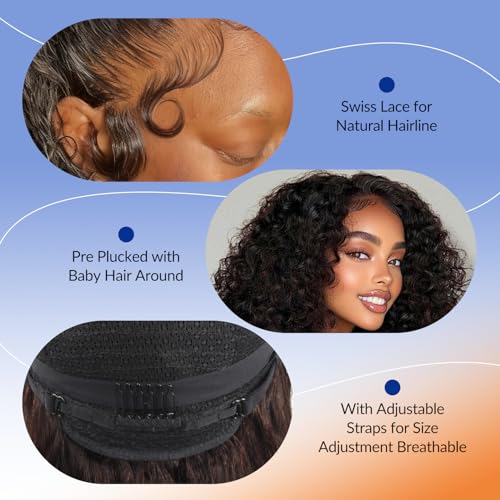 WORLDSTAR 14 Inch Natural Black Lace Front Human Hair Wigs 120g 532