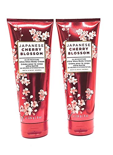 Bath and Body Works 2 Pack Japanese Cherry Blossom Ultra Shea Body Cream 8 Oz.