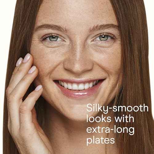 Conair Double Ceramic Flat Iron, 1-Inch Flat Iron Hair Straightener with Claw Clip, 5 Heat Settings, Extra-Long Floating Plates, White