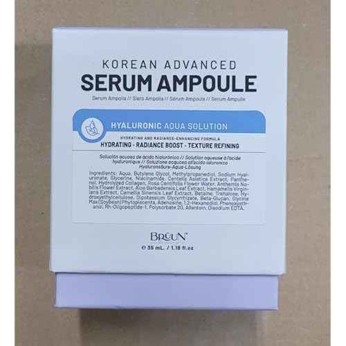 BR?UN HY - Control Hyaluronic Aqua Solution Ampoule - A Korean Serum Booster for Face to Use as a Skin Care Serum 1.18 fl.oz