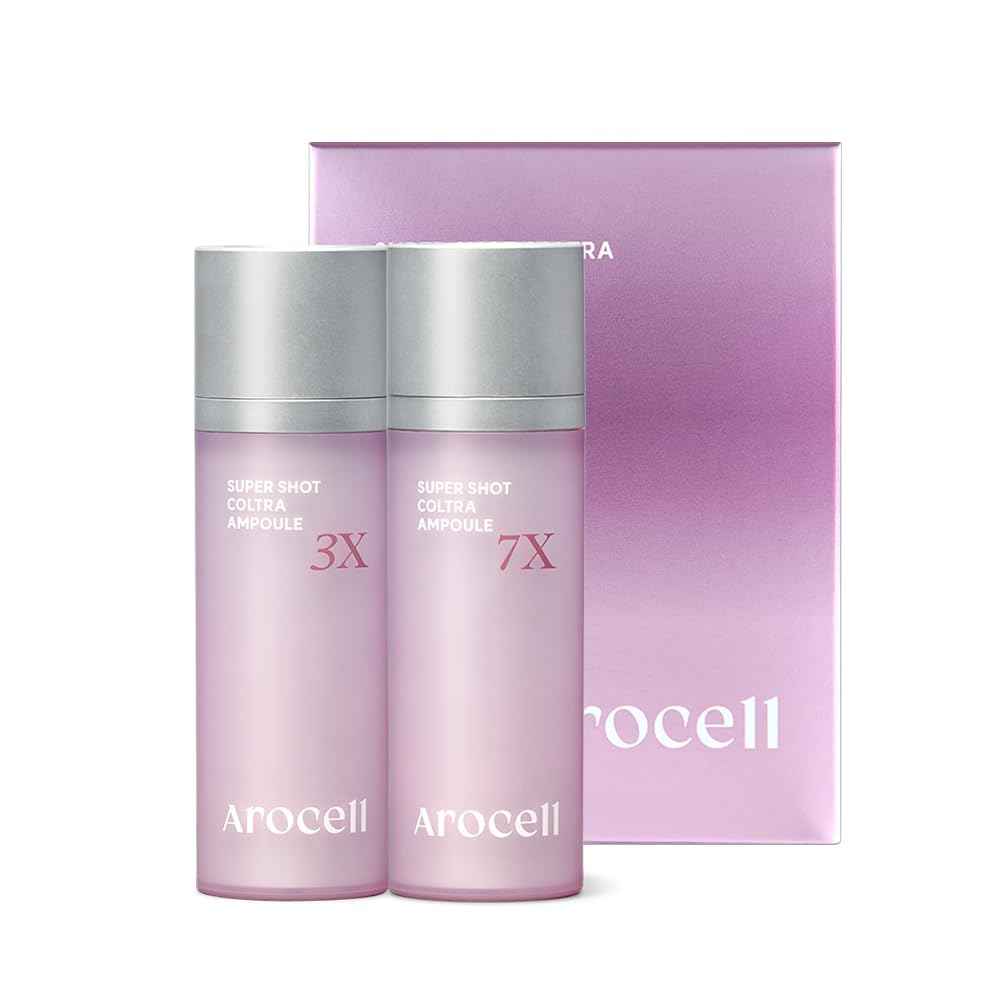AROCELL Super Shot Coltra Ampoule 3X 30ml/1.01 Fl Oz – Korean Collagen Ampoule for Hydrating, Moisturizing, Elasticity Boosting, Pore Care, Wrinkle Care, Lightweight Non Sticky Fast Absorbing Serum