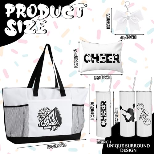 Cheerleader Gifts Set - Tote Bag, Tumbler & Accessories