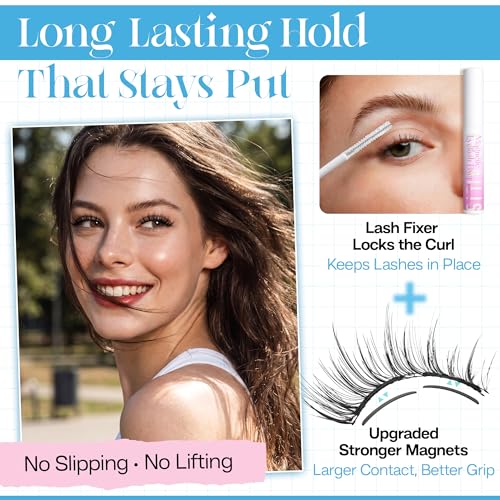 CALAILIS Magnetic Eyelashes Kit with Applicator - Soft & Reusable