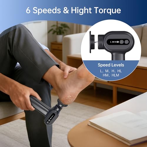 Rechargeable Electric Callus Remover for Feet - Replaceable Sandpaper Professional Foot Grinder 6 Speeds Adjustable Foot Sander, Cordless Electric Foot File Pedicure Tools for Dead Skin, Cracked Heels
