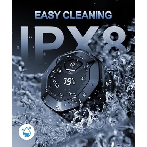 Head Shavers for Bald Men, 10000 RPM High-Speed 6D Magnetic Razor, IPX8 Waterproof Wet/Dry Shaving, Hypoallergenic Blades, LED Display & Storage Case, Deep Black