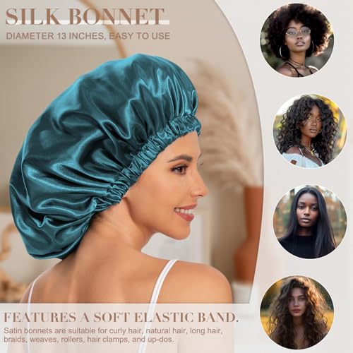 Satin Bonnet for Curly Hair - Double Layer Sleep Cap