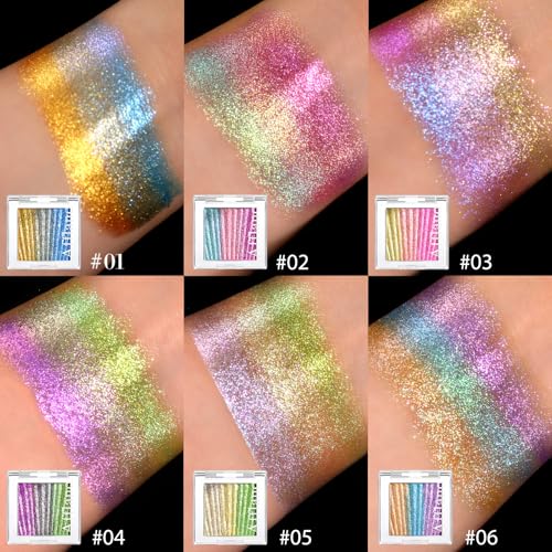 Afflano Chameleon Multichrome Eyeshadow Palette Blue-Pink-Purple
