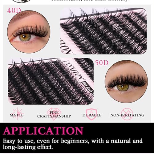 FANXITON DIY Lash Extension Kit - 280 D Curl Volume Lashes
