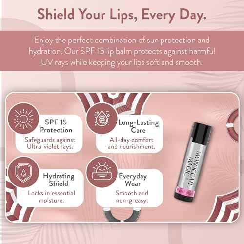 Moroccan Magic Coconut Almond SPF 15 Lip Balm | Argan Oil & Essential Oils | Family Owned | Cruelty Free | 2 Pack