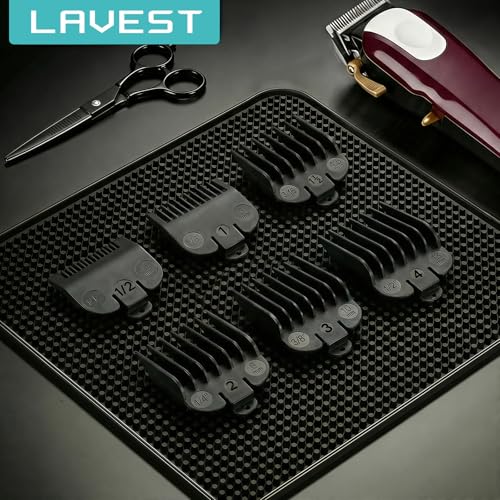 Wahl Clipper Guards Set 6-Piece 1/16" to 1/2" Black