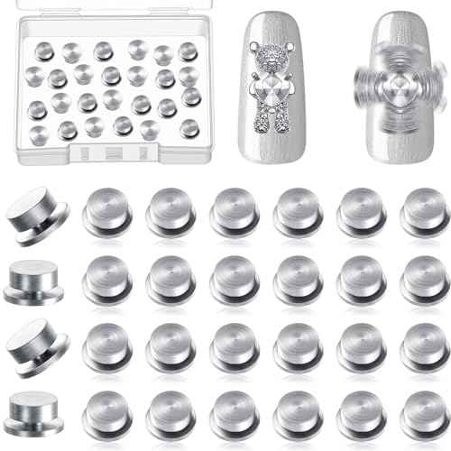 30 Pieces Spinning Nail Charms Nail Art Rotating Charm Bearing Art Tool Rings Jewelry Rotating Tools 3D for Women Girls Crafting Jewelry Accessories