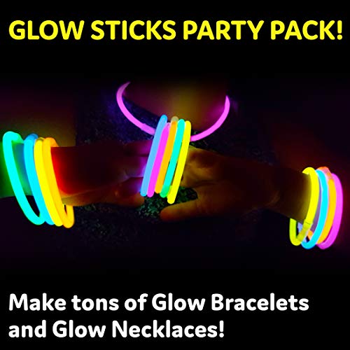 PartySticks 100-Pack 8" Glow Sticks with Connectors