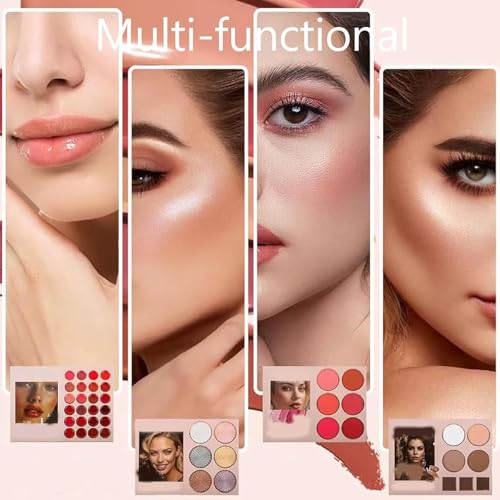 All-in-One 5-Layer Makeup Palette with Eyeshadow, Highlighter & Blush - Travel Friendly