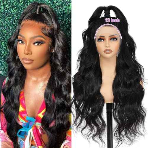 CITY GIRL Body Wave Lace Front Wigs Human Hair 13x4 hd Transparent Lace Frontal Body Wave Human Hair Wig for Women Pre Plucked 200 Density 20 Inch