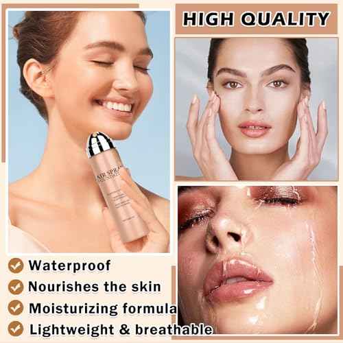 Airbrush Foundation for Mature Skin Airbrush Flawless Setting Spray Long Lasting Full Coverage Foundation Makeup-£¨01 Natural£©