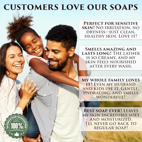 The Grecian Soap Company Goat Milk & Olive Oil Bar 3-Pack ? Almond Scent, Natural Moisturizing Soap Bars, Made in USA
