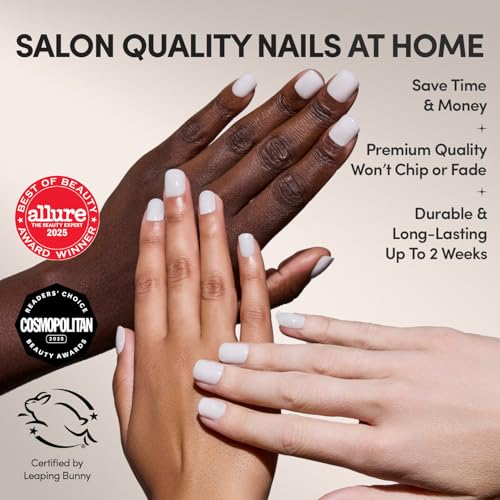 Glamnetic Cool Whip Press On Nails - Super Short White 30-Kit