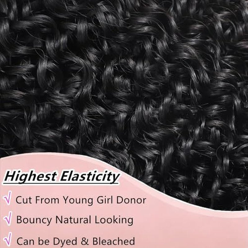 Burmese Curly Hair Bundles - 3Pcs 12A Virgin Hair, Natural Black