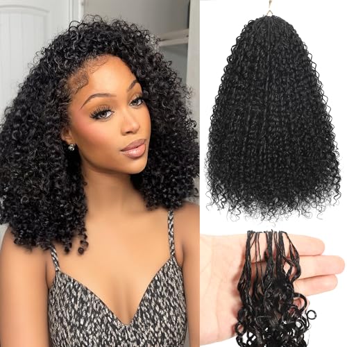 100% Human Hair Crochet Extensions Knotless 16 Inch