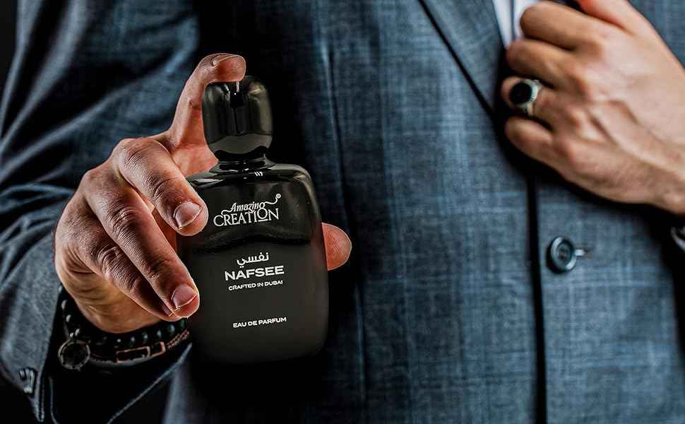 Amazing Creation Nafsee Eau De Parfum For Men, Woody, Floral, Aromatic Fragrance, 3.4 FL OZ / 100ml