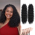 Mibeke Deep Wave Crochet Hair for Black Women, 100 Strands, 12 Inch