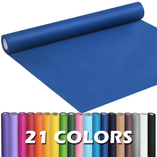 PerkHomy Blue Kraft Paper Roll 17.5" x 960" (80') for Gift Wrapping Bulletin Board Bouquet Flower Kids Wall Art Craft Packing Moving Shipping Parcel Postal Floor Covering Table Runner 80GSM 55LB