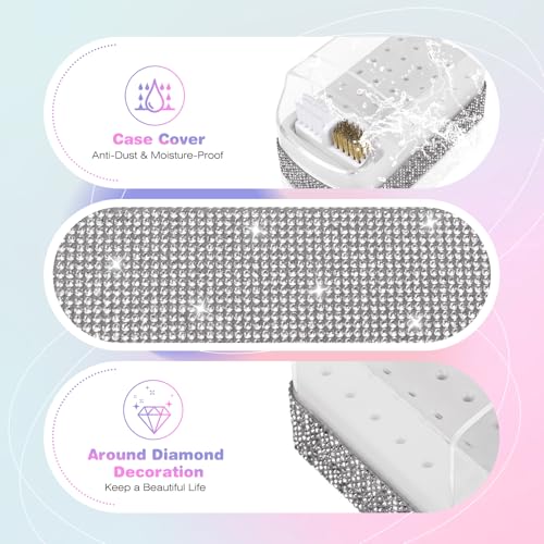 30-Hole Nail Drill Bits Holder with Cleaner Brush