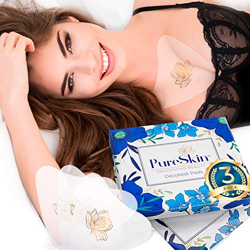 PureSkin Silicone Chest Wrinkle Pads 3-Pack | Anti-Wrinkle