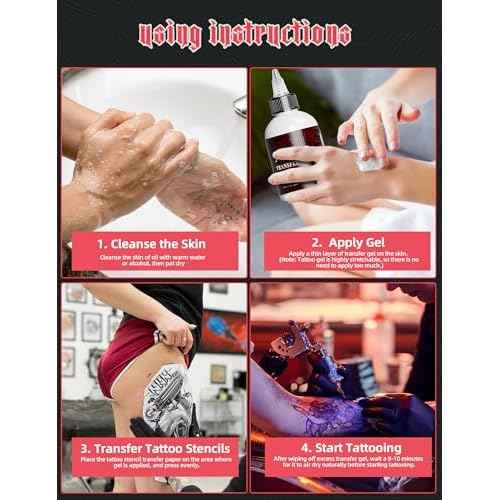 Phomemo Tattoo Transfer Gel, Stencil Gel for Tattooing, Tattoo Supplies for Artists & Beginners, Transfer Solution for Stencil Transfering, 4 Ounce