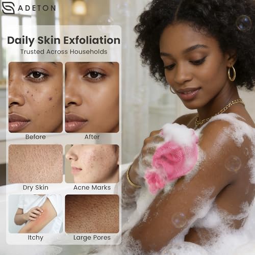African Net Sponge Exfoliating Body Scrubber 45" - 2 Pack