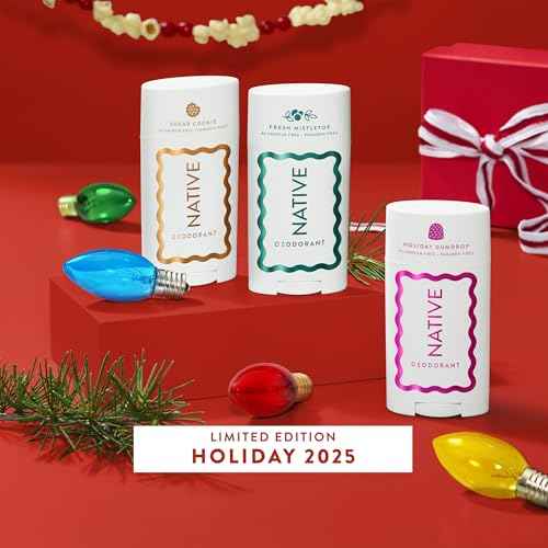 Native Deodorant, Holiday Edition, Fresh Mistletoe Scent, Contains Naturally Derived Ingredients, 72 Hour Odor Control | Deodorant for Women and Men, Aluminum Free with Baking Soda
