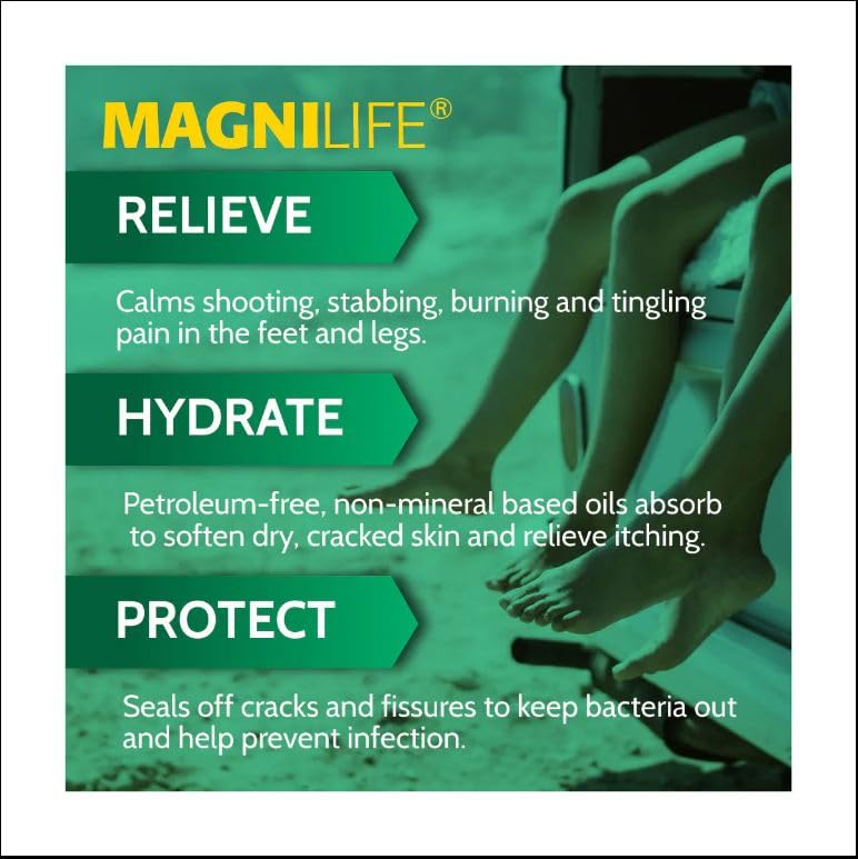 MagniLife DB Pain Relieving Foot Cream for Diabetic Skin - 4 oz (2 Pack)