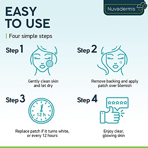Nuvadermis Acne Pimple Patches - 120 Count Hydrocolloid Stickers