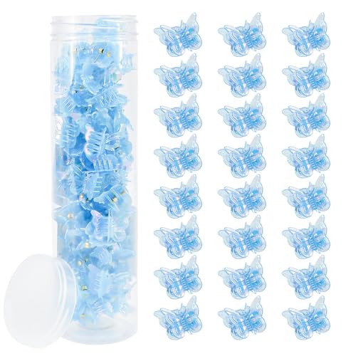 60PCS Mini Butterfly Hair Clips - Y2K 90s Glitter Claw Clips