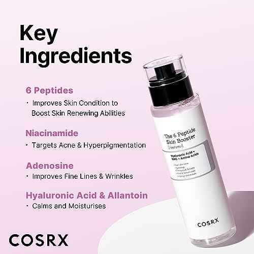 COSRX 6X Peptide Collagen Booster Toner Serum with Copper Peptides, Niacinamide & Hyaluronic Acid Skin Renewal Boosting Facial Essences, Korean Skin Care, 5.07 fl.oz, Stocking Stuffers