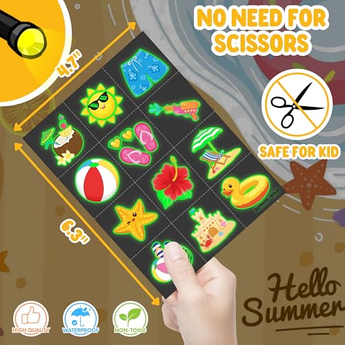 72 Piece Glow Party Set - LED Finger Lights & Luminous Tattoos