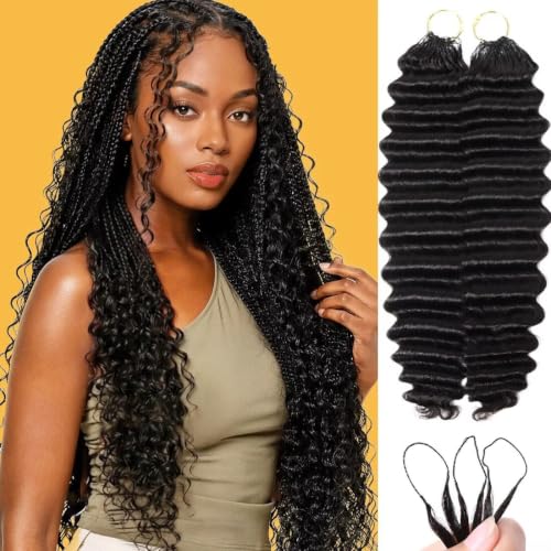 ISHOW Deep Wave Crochet Hair Extensions 18 Inch 110g