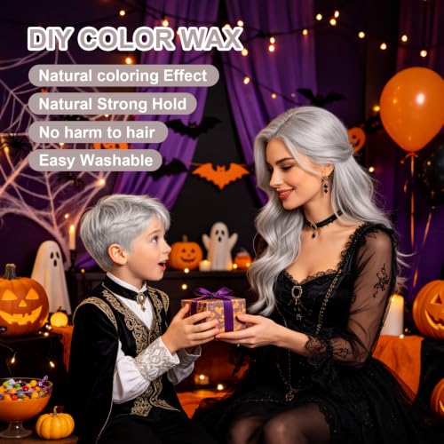 ZENTANMEI Gray Temporary Hair Color Wax Washable Halloween 2.12 oz