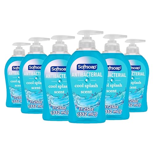 Softsoap Antibacterial Hand Soap, Cool Splash, 11.25 oz (6 Pack)
