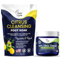Citrus Detox Foot Soak with Epsom Salts - for Foot Callus, Tea Tree Oil Foot Cream - Moisturizing Athletes Foot Care For Dry Cracked Feet Cream - Heel & Callus Removal